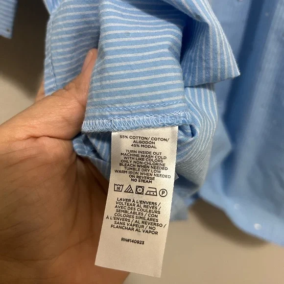 LOFT Crystal Stripe Mock Neck Top - Picture 10 of 11